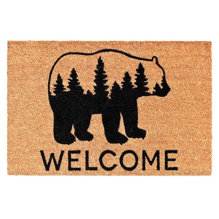 Configuracion 24 x 36 in. Bear Country Rectangular Doormat Natural & Black CO3369404